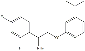 1-{1-amino-2-[3-(propan-2-yl)phenoxy]ethyl}-2,4-difluorobenzene Struktur