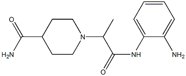 1-{2-[(2-aminophenyl)amino]-1-methyl-2-oxoethyl}piperidine-4-carboxamide Struktur