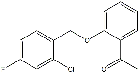 1-{2-[(2-chloro-4-fluorophenyl)methoxy]phenyl}ethan-1-one Struktur