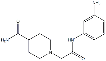 1-{2-[(3-aminophenyl)amino]-2-oxoethyl}piperidine-4-carboxamide Struktur