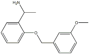 1-{2-[(3-methoxyphenyl)methoxy]phenyl}ethan-1-amine Struktur