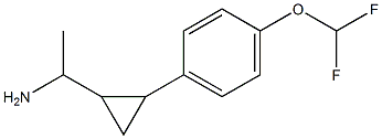 1-{2-[4-(difluoromethoxy)phenyl]cyclopropyl}ethan-1-amine Struktur