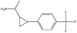 1-{2-[4-(trifluoromethyl)phenyl]cyclopropyl}ethan-1-amine Struktur