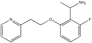 1-{2-fluoro-6-[2-(pyridin-2-yl)ethoxy]phenyl}ethan-1-amine Struktur