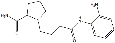 1-{3-[(2-aminophenyl)carbamoyl]propyl}pyrrolidine-2-carboxamide Struktur