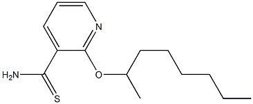 2-(octan-2-yloxy)pyridine-3-carbothioamide Struktur