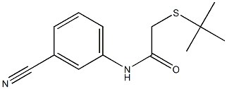 2-(tert-butylsulfanyl)-N-(3-cyanophenyl)acetamide Struktur