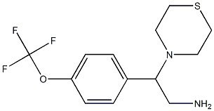 2-(thiomorpholin-4-yl)-2-[4-(trifluoromethoxy)phenyl]ethan-1-amine Struktur