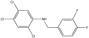 2,4,5-trichloro-N-[(3,4-difluorophenyl)methyl]aniline Struktur