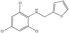 2,4,6-trichloro-N-(furan-2-ylmethyl)aniline Struktur