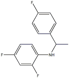 2,4-difluoro-N-[1-(4-fluorophenyl)ethyl]aniline Struktur