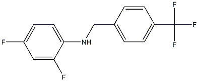 2,4-difluoro-N-{[4-(trifluoromethyl)phenyl]methyl}aniline Struktur