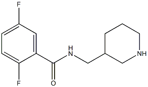 2,5-difluoro-N-(piperidin-3-ylmethyl)benzamide Struktur