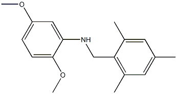 2,5-dimethoxy-N-[(2,4,6-trimethylphenyl)methyl]aniline Struktur