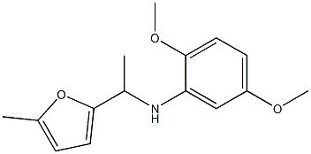 2,5-dimethoxy-N-[1-(5-methylfuran-2-yl)ethyl]aniline Struktur