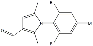 2,5-dimethyl-1-(2,4,6-tribromophenyl)-1H-pyrrole-3-carbaldehyde Struktur