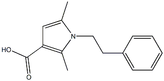 2,5-dimethyl-1-(2-phenylethyl)-1H-pyrrole-3-carboxylic acid Struktur