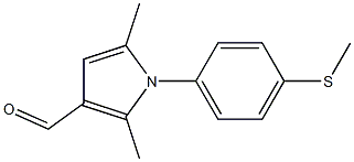 2,5-dimethyl-1-[4-(methylsulfanyl)phenyl]-1H-pyrrole-3-carbaldehyde Struktur