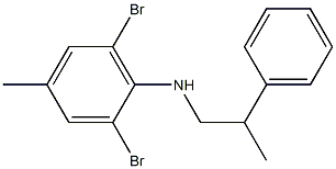 2,6-dibromo-4-methyl-N-(2-phenylpropyl)aniline Struktur