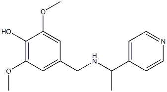 2,6-dimethoxy-4-({[1-(pyridin-4-yl)ethyl]amino}methyl)phenol Struktur