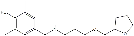 2,6-dimethyl-4-({[3-(oxolan-2-ylmethoxy)propyl]amino}methyl)phenol Struktur