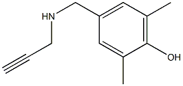 2,6-dimethyl-4-[(prop-2-yn-1-ylamino)methyl]phenol Struktur