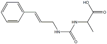 2-[({[(2E)-3-phenylprop-2-enyl]amino}carbonyl)amino]propanoic acid Struktur