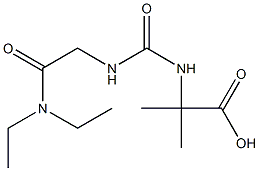 2-[({[2-(diethylamino)-2-oxoethyl]amino}carbonyl)amino]-2-methylpropanoic acid Struktur