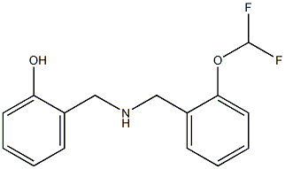 2-[({[2-(difluoromethoxy)phenyl]methyl}amino)methyl]phenol Struktur