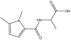 2-[(1,5-dimethyl-1H-pyrrol-2-yl)formamido]propanoic acid Struktur