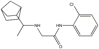 2-[(1-{bicyclo[2.2.1]heptan-2-yl}ethyl)amino]-N-(2-chlorophenyl)acetamide Struktur