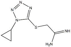 2-[(1-cyclopropyl-1H-1,2,3,4-tetrazol-5-yl)sulfanyl]ethanimidamide Struktur