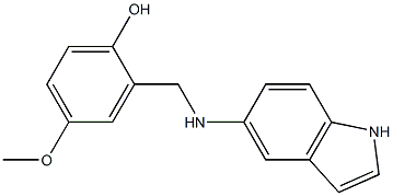 2-[(1H-indol-5-ylamino)methyl]-4-methoxyphenol Struktur