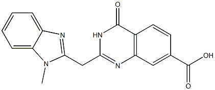 2-[(1-methyl-1H-1,3-benzodiazol-2-yl)methyl]-4-oxo-3,4-dihydroquinazoline-7-carboxylic acid Struktur