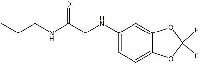 2-[(2,2-difluoro-2H-1,3-benzodioxol-5-yl)amino]-N-(2-methylpropyl)acetamide Struktur