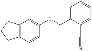 2-[(2,3-dihydro-1H-inden-5-yloxy)methyl]benzonitrile Struktur