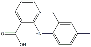 2-[(2,4-dimethylphenyl)amino]pyridine-3-carboxylic acid Struktur