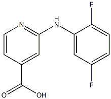 2-[(2,5-difluorophenyl)amino]pyridine-4-carboxylic acid Struktur