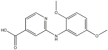 2-[(2,5-dimethoxyphenyl)amino]pyridine-4-carboxylic acid Struktur