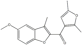 2-[(2,5-dimethylfuran-3-yl)carbonyl]-5-methoxy-3-methyl-1-benzofuran Struktur