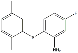 2-[(2,5-dimethylphenyl)sulfanyl]-5-fluoroaniline Struktur