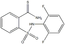 2-[(2,6-difluorophenyl)sulfamoyl]benzene-1-carbothioamide Struktur