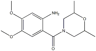 2-[(2,6-dimethylmorpholin-4-yl)carbonyl]-4,5-dimethoxyaniline Struktur