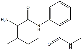 2-[(2-amino-3-methylpentanoyl)amino]-N-methylbenzamide Struktur