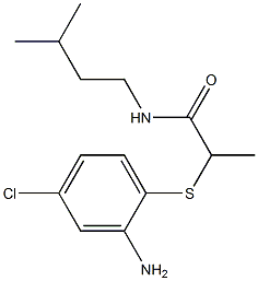 2-[(2-amino-4-chlorophenyl)sulfanyl]-N-(3-methylbutyl)propanamide Struktur