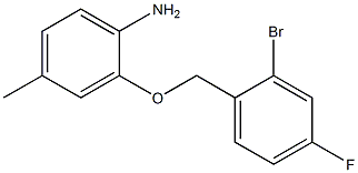 2-[(2-bromo-4-fluorobenzyl)oxy]-4-methylaniline Struktur