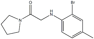 2-[(2-bromo-4-methylphenyl)amino]-1-(pyrrolidin-1-yl)ethan-1-one Struktur