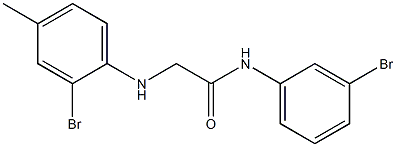 2-[(2-bromo-4-methylphenyl)amino]-N-(3-bromophenyl)acetamide Struktur