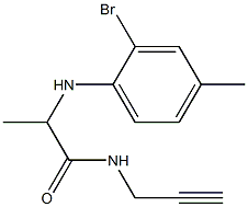 2-[(2-bromo-4-methylphenyl)amino]-N-(prop-2-yn-1-yl)propanamide Struktur