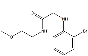 2-[(2-bromophenyl)amino]-N-(2-methoxyethyl)propanamide Struktur